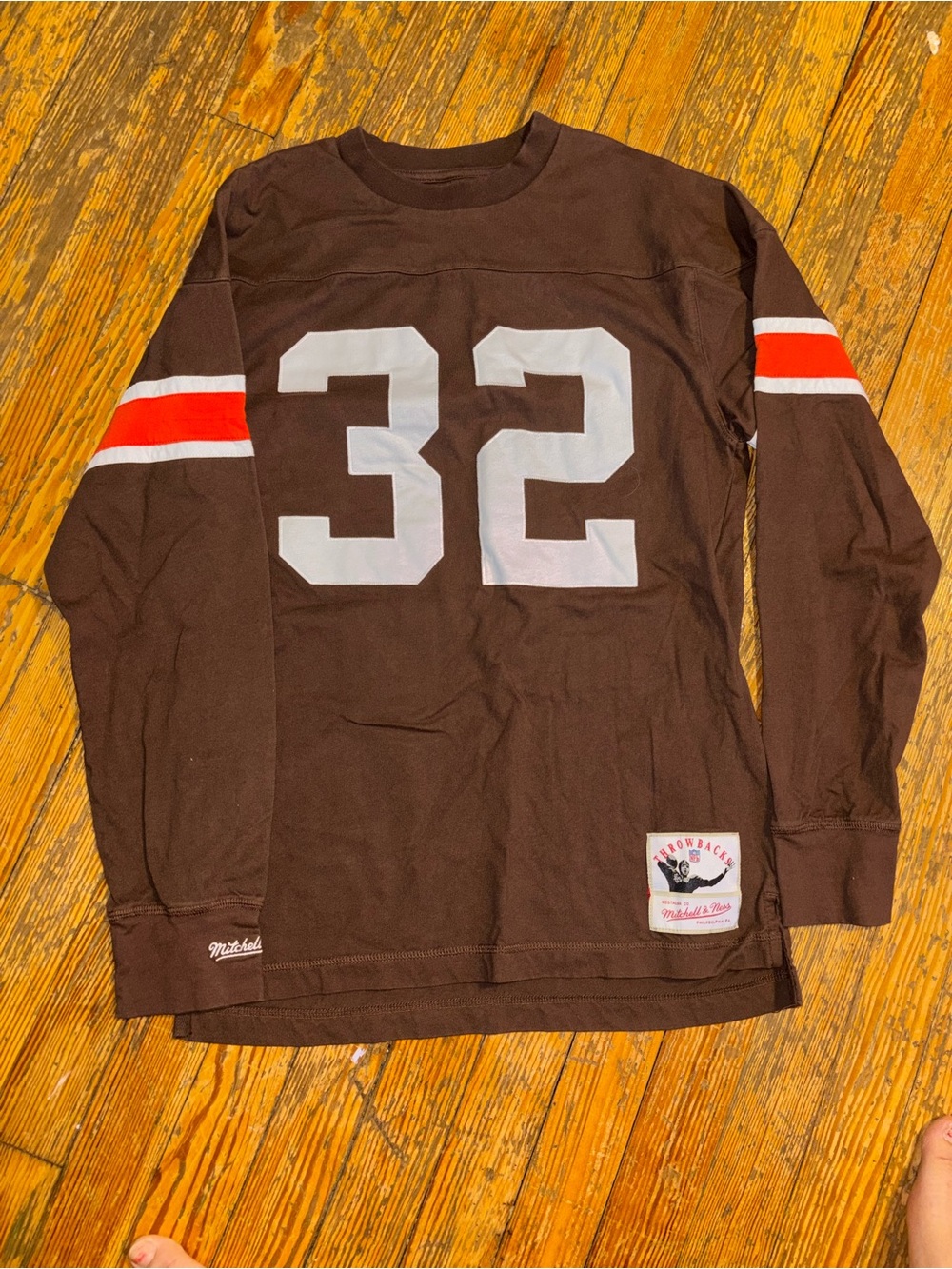 Mitchell & Ness Brown Throwbacks Patch Tee